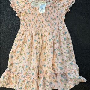 Floral Pink Kids Casual Dress